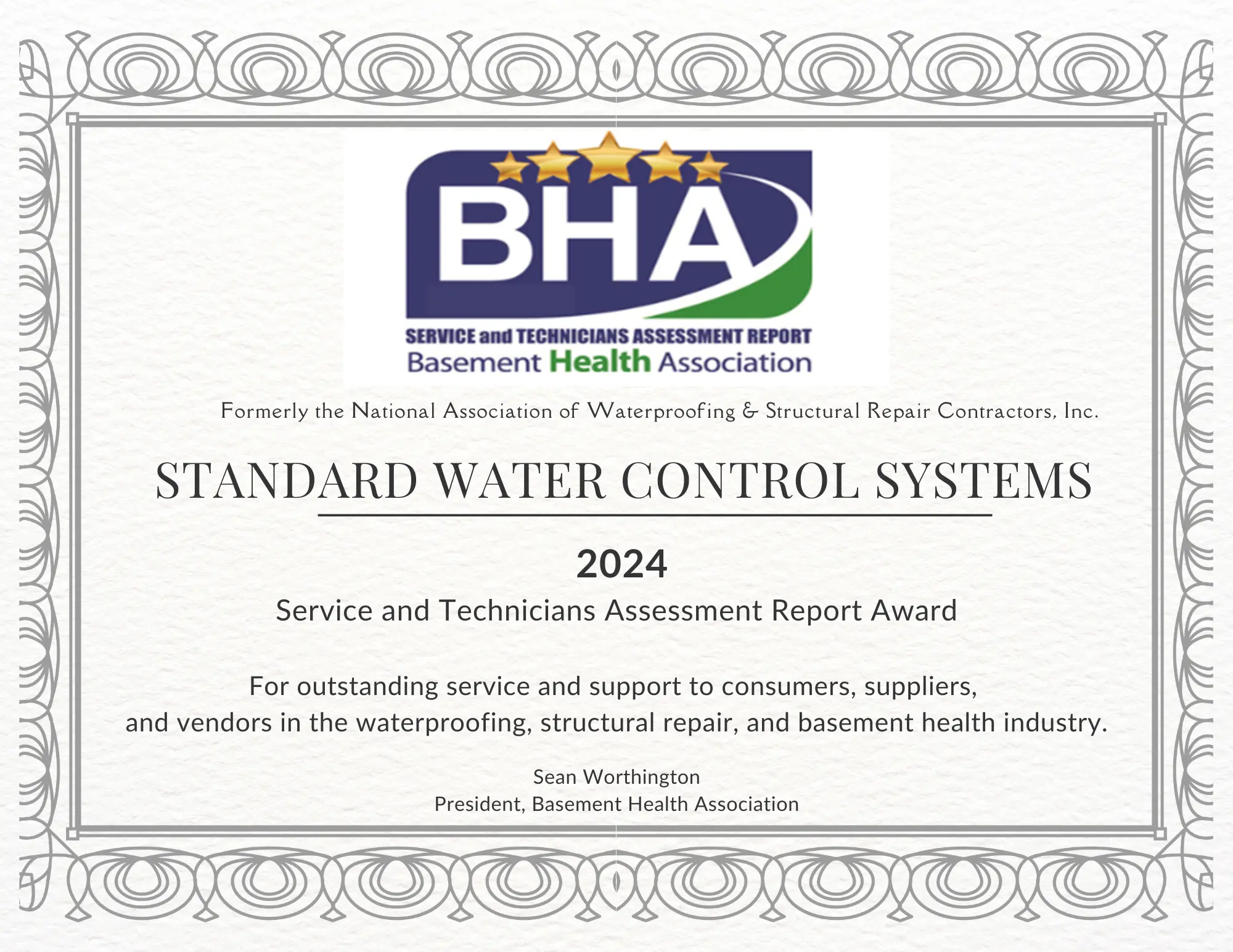 2024 STAR Standard Water Control Systems